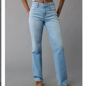 AE Stretch Super High-Waisted Straight Jean